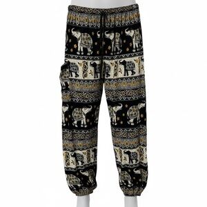 VTG Y2K Earthbound Hippie India Festival Harem Drawstring Boho Pants Women’s M